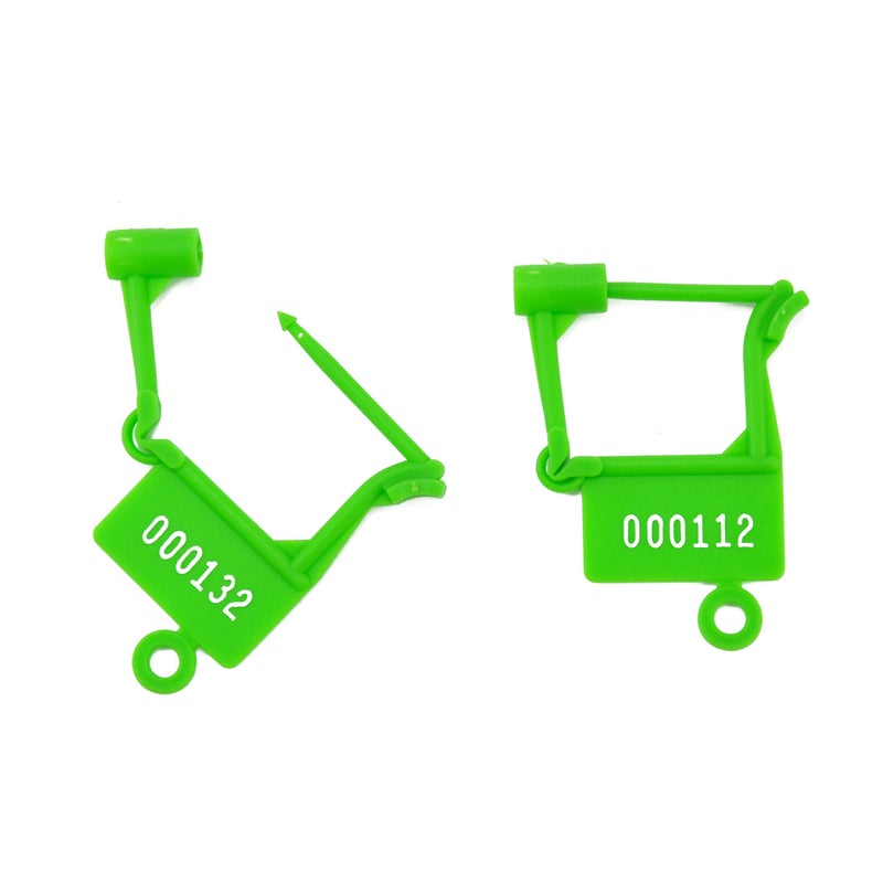LeadSeals Plastic Security Padlock Seals Numbered Tamper Proof Disposable Self-Locking Plastic Medical Tags (Pack of 100 PCS) (Green) - Image 4